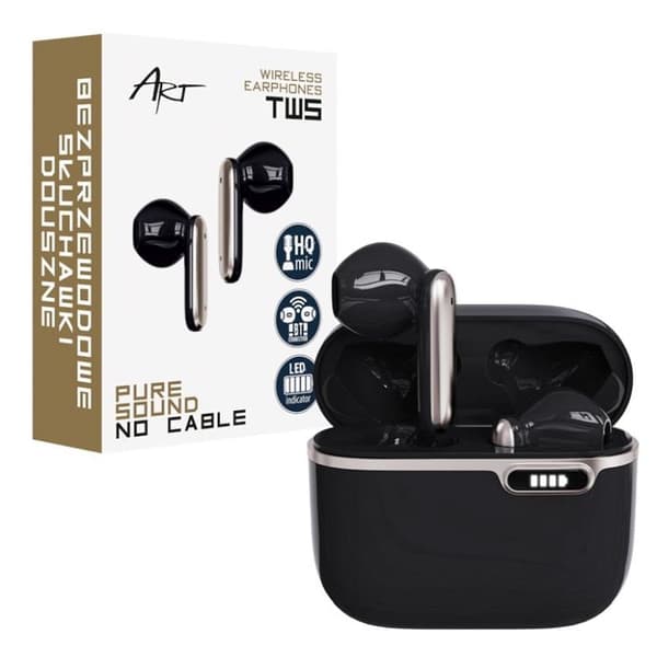 Art TWS Bluetooth In-Ear -kuulokkeet Stereo - Musta Black