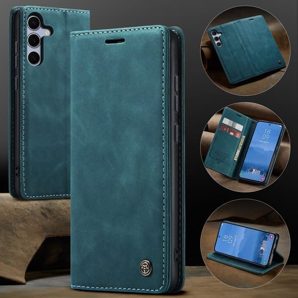 CASEME 013 Plånboksfodral för Samsung Galaxy S25 FE - Blå