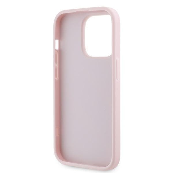 Karl Lagerfeld iPhone 14 Pro Cover MagSafe Quiltet Script Pink
