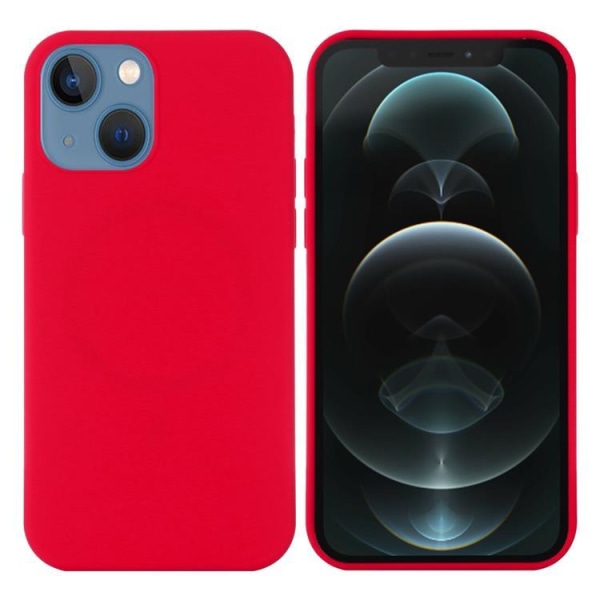 Nestemäinen silikoni MagSafe magneettikotelo iPhone 12 Pro Max - punainen