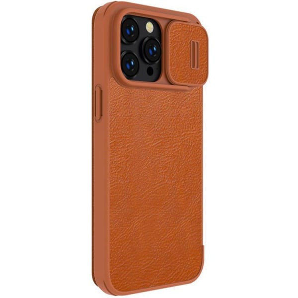 Nillkin iPhone 14 Pro Max lompakkokotelo Qin Pro nahka - ruskea