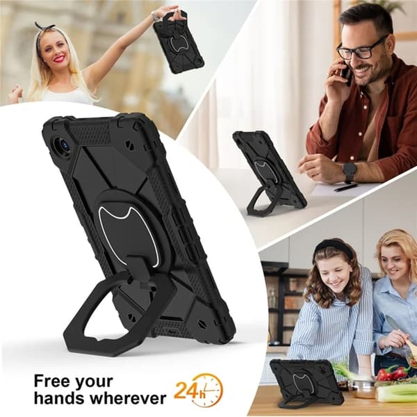 Lenovo Tab K9 Mobilskal Silikon Kickstand Svart