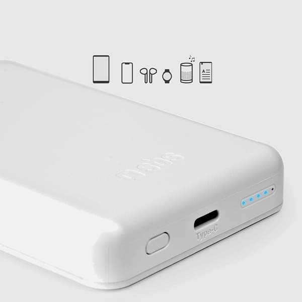 SBS MagSafe Trådlös Power Bank 5000 mAh USB-C - Vit