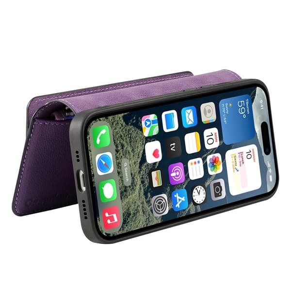 CASENEO MW-02 iPhone 16 Pro Max Plånboksfodral Konstläder - Lila