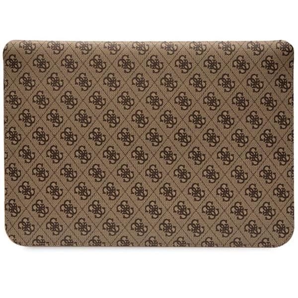 Guess Computer Sleeve 14\" 4G Stripe Metal Logo - Brun Brun