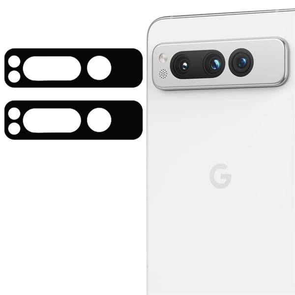 [2-PAK] Google Pixel Fold Kameralinsebeskyttelse i Hærdet glas - Sort Black