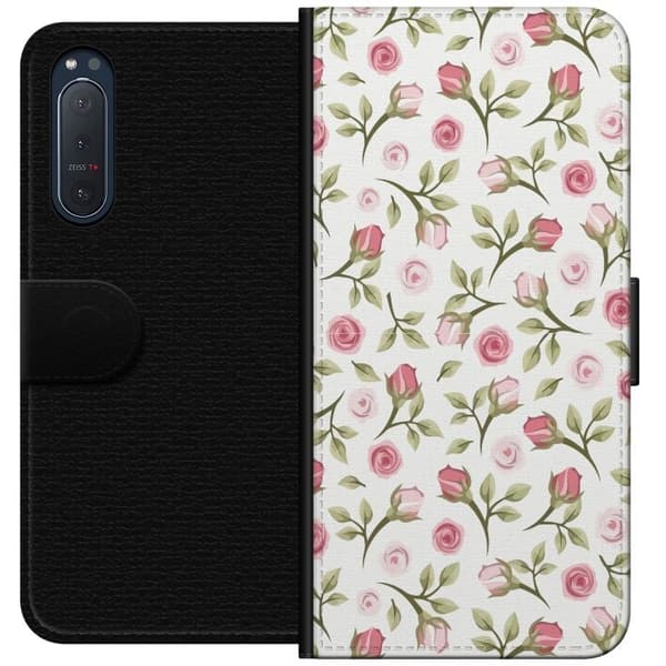 Plånboksfodral till Sony Xperia 5 II med Blommigt