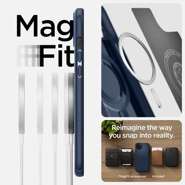 Spigen iPhone 15 Mobilskal Magsafe Armor - Mat Sort Svart