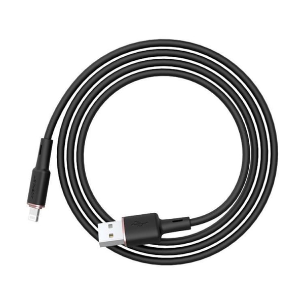 Acefast Silikone USB Til Lightning Kabel 1,2m - Sort