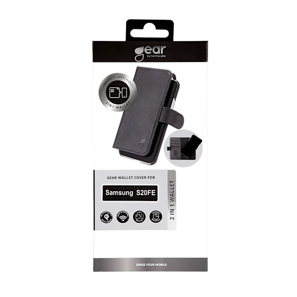 GEAR Mobilfodral Svart Samsung S20FE  2in1 Magnetskal Svart