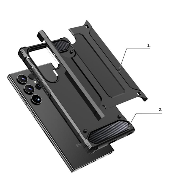 Galaxy S24 Ultra Mobilskal Hybrid Armor - Blå