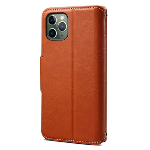 DENIOR iPhone 11 Pro Plånboksfodral Konstläder Brun