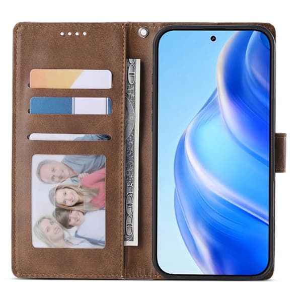 Samsung Galaxy S26 Edge Plånboksfodral Konstläder Flip Skydd - Brun
