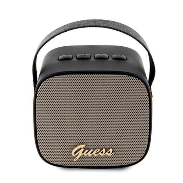 Guess Bluetooth Högtalare Mini Läder Script Logo - Svart Svart