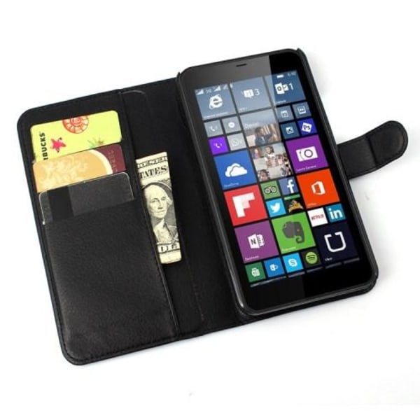 Plånboksfodral till Microsoft Lumia 640 XL - Svart Svart