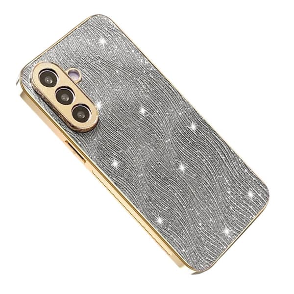 Mobilskal för Samsung Galaxy S26 Plus Elektropolerad PU + TPU - Grå