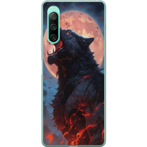 Telefontaske til Sony Xperia 10 IV med Howling Wolf