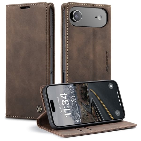 CASEME 013 iPhone Air Plånboksfodral Konstläder - Kaffe