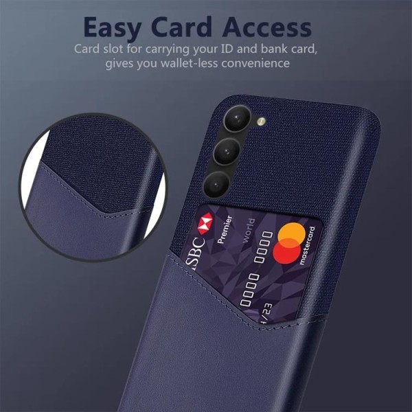 Galaxy S24 Plus Mobile Cover -korttikotelo kuvioitu - sininen