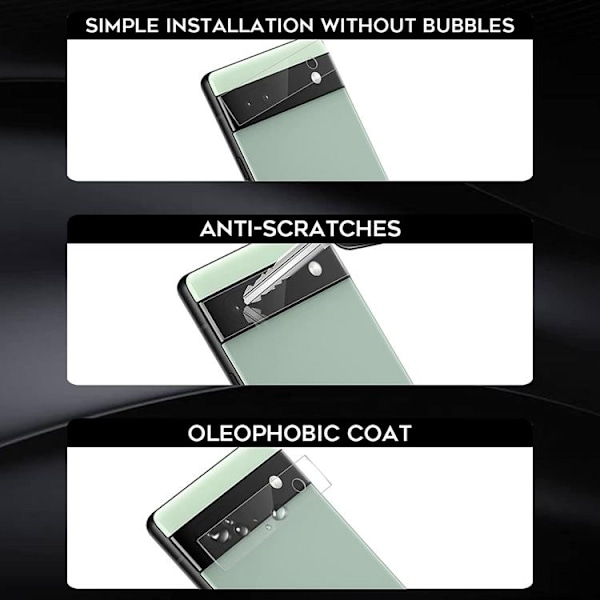 [1-PACK] Google Pixel 6a Härdat Glas Skärmskydd Kameralinsskydd - Clear