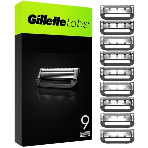 Gillette Razor Blade Labs 9stk Svart