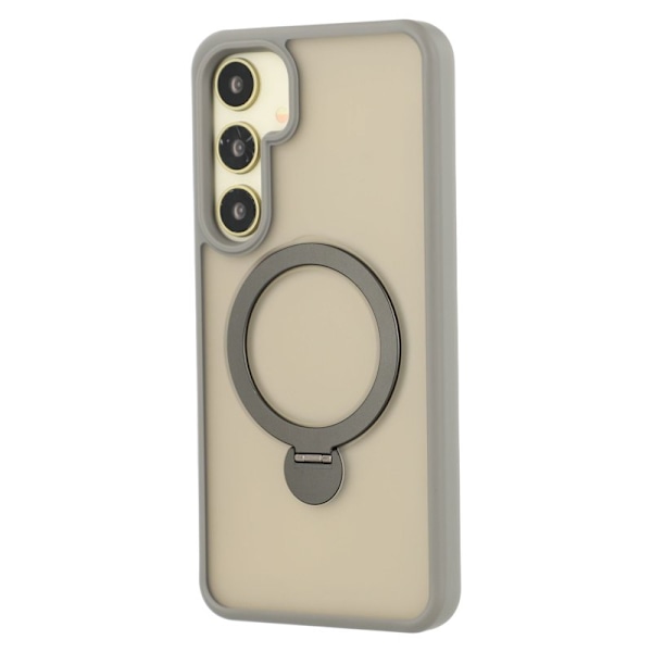 Mobilskal för Samsung Galaxy S26 Plus Magnetiskt Ring Kickstand TPU + PC - Grå