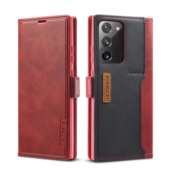 LC.IMEEKE nahkakotelo Samsung Galaxy Note 20 -puhelimelle - punainen Red
