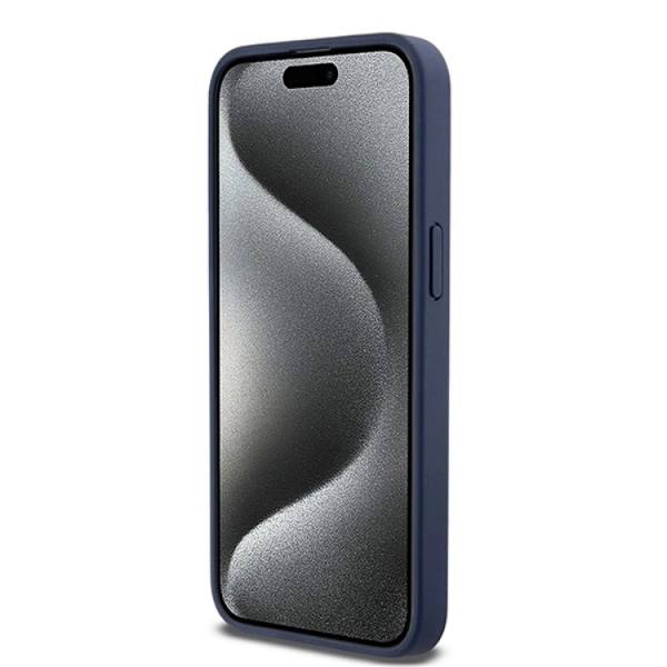 DKNY iPhone 15 Pro Max Mobilskal Läder Mono Stripe & Metal Logo