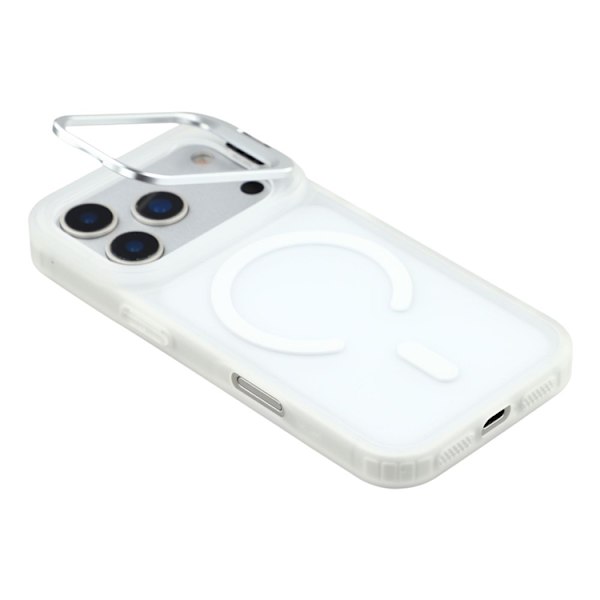 Mobilskal till iPhone 17 Pro MagSafe Lins Kickstand - Transparent Vit Vit