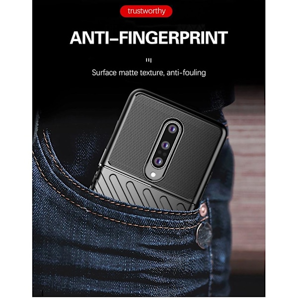 Thunder Twill Texture -kuori OnePlus 8 - Sininen Blue