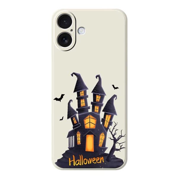 Mobilskal till iPhone 17 med Halloween Castle Pattern TPU - Beige Beige