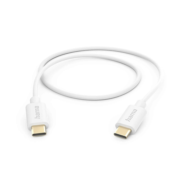 Hama USB-C Till USB-C 1m Kabel - Vit Vit