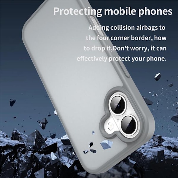 Mobilskal till iPhone 17 Skin Touch Matte - Silver Silver