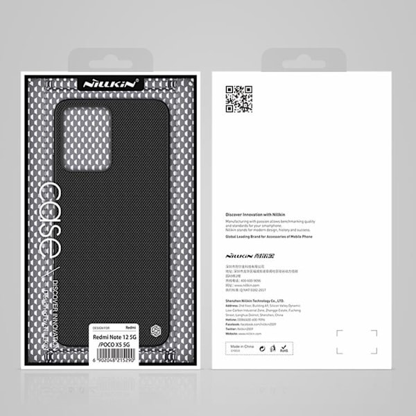 Nillkin Xiaomi Redmi Note 12 5G/Poco X5 5G Mobilskal Nylon Svart