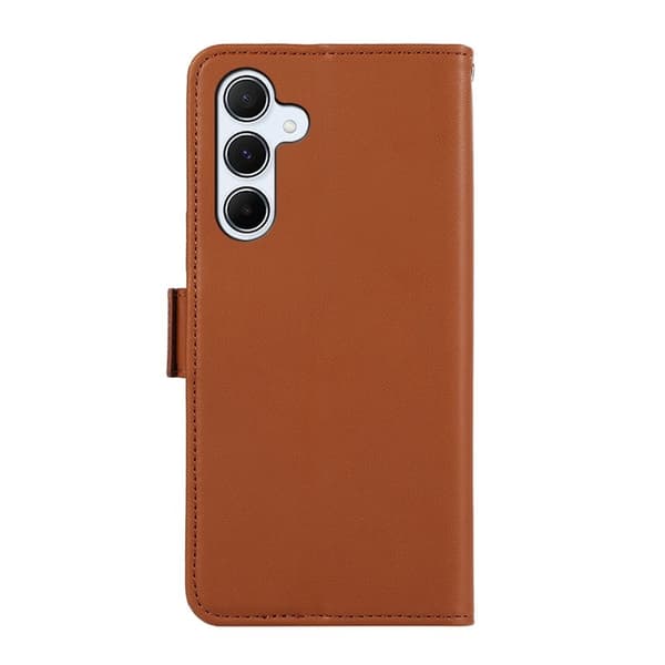 ABEEL Samsung Galaxy S23 FE Plånboksfodral RFID-Skydd Konstläder Ställ - Brun