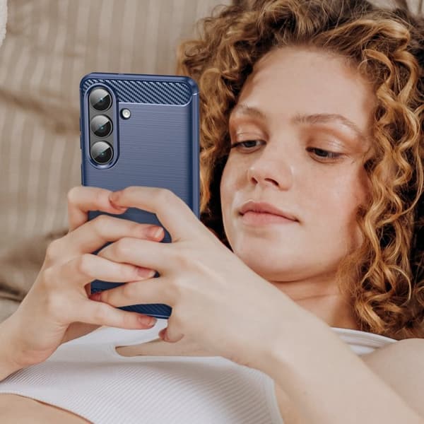 WANLONFENG Mobilskal till Samsung Galaxy S26 TPU LS Serie - Blå