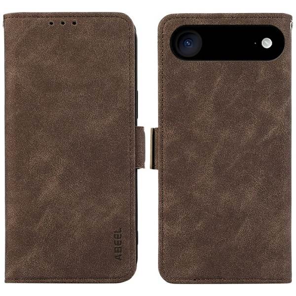 ABEEL iPhone Air Plånboksfodral Konstläder Folio Ställ Brun