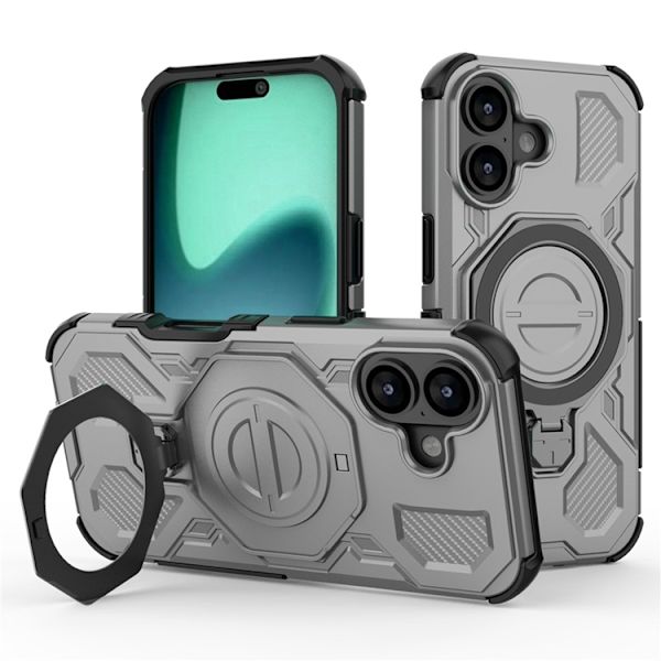 Mobilskal till iPhone 17 Rotating Kickstand - Grå Grå
