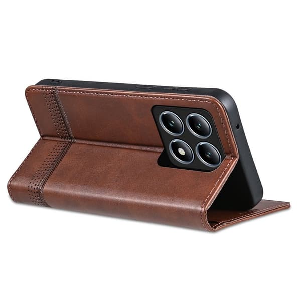 AZNS Xiaomi 14T Plånboksfodral Konstläder - Brun