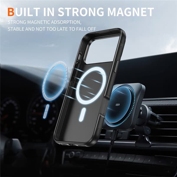 Mobilskal till iPhone 17 Pro Max MagSafe PC + TPU Shockproof - Svart Svart