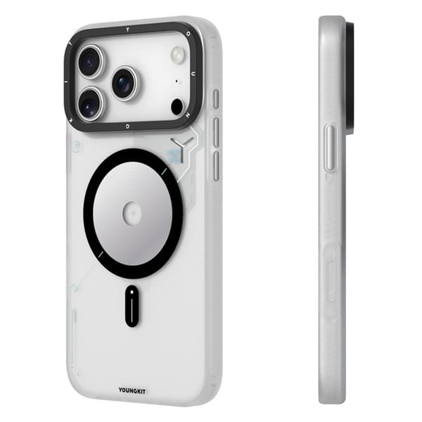 YOUNGKIT Mobilskal till iPhone 17 Pro Max MagSafe Unique Disc - Transparent Transparent