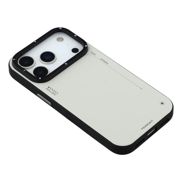YOUNGKIT Mobilskal till iPhone 17 Pro MagSafe PU-Läder - Silver Silver