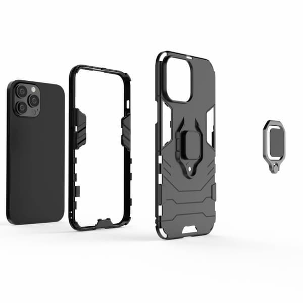 Renkaanpidike matkapuhelinkotelo Apple iPhone 13 Pro - Musta Black