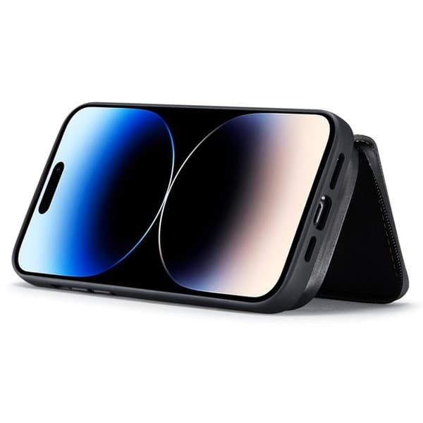 JEEHOOD Mobilskal till iPhone 14 Pro Max Shockproof KonstLäder Svart