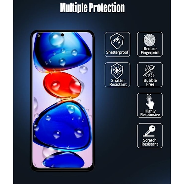[1-PACK] Xiaomi Redmi Note 11/11S Härdat Glas Skärmskydd - Clear