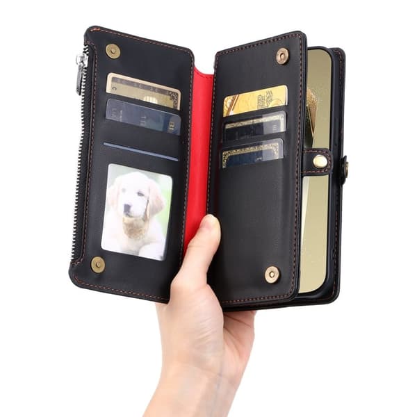 Samsung Galaxy S26 Plus Plånboksfodral TPU + Konstläder - Svart