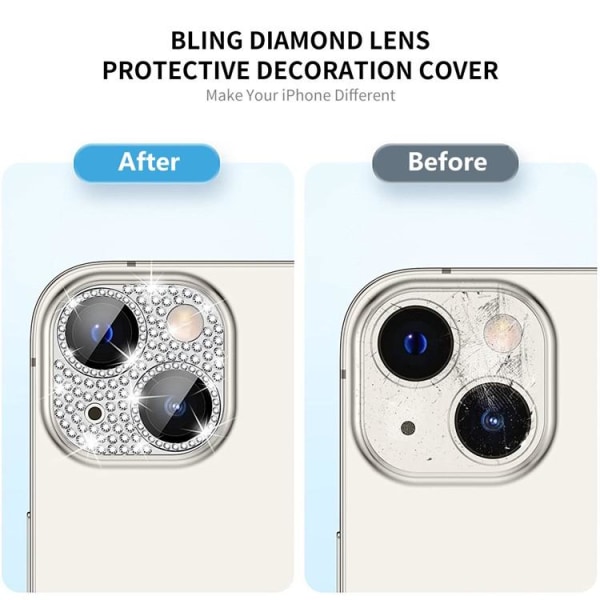 Enkay iPhone 14/iPhone 14 Plus -kameran linssin suojus karkaistua lasia