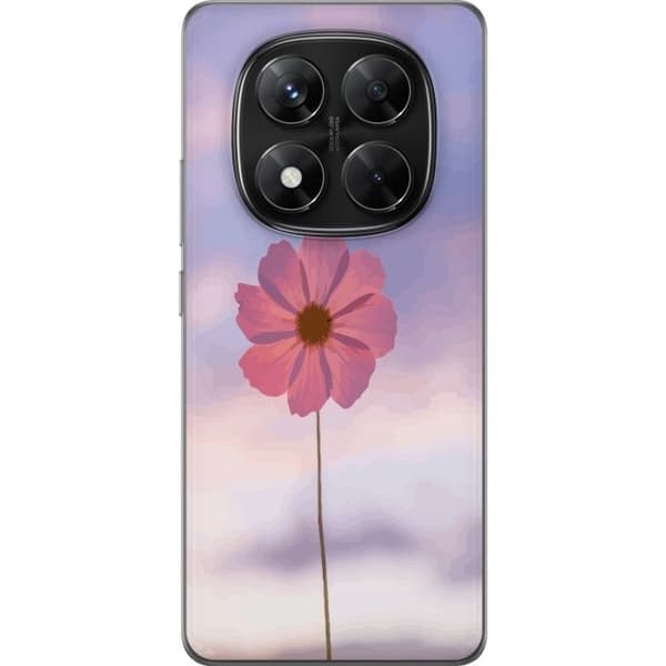 Telefontaske til Xiaomi Redmi Note 14 Pro med lyserød blomst