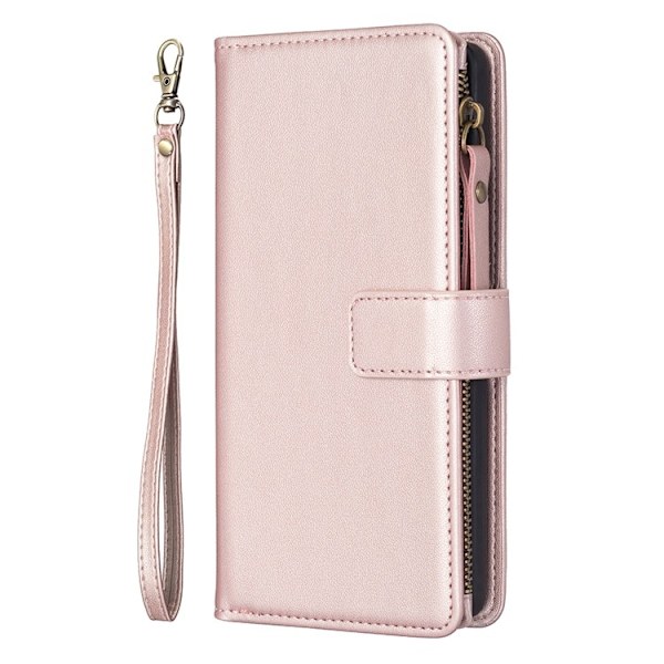 iPhone 15 Pro Max Plånboksfodral Zipper Flip - Rosa Guld Roséguld