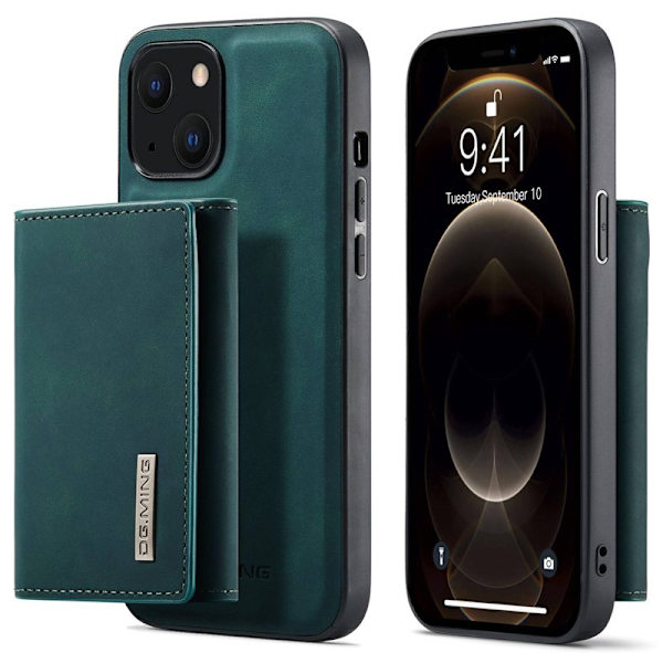DG.MING Magnetiskt Konstläder Plånboksfodral iPhone 15 Plus Grön